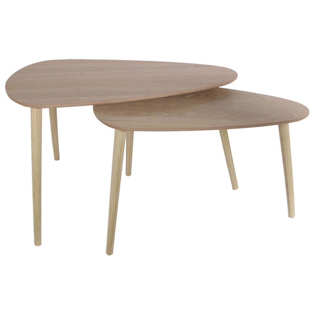 Juego de dos mesas nido de madera