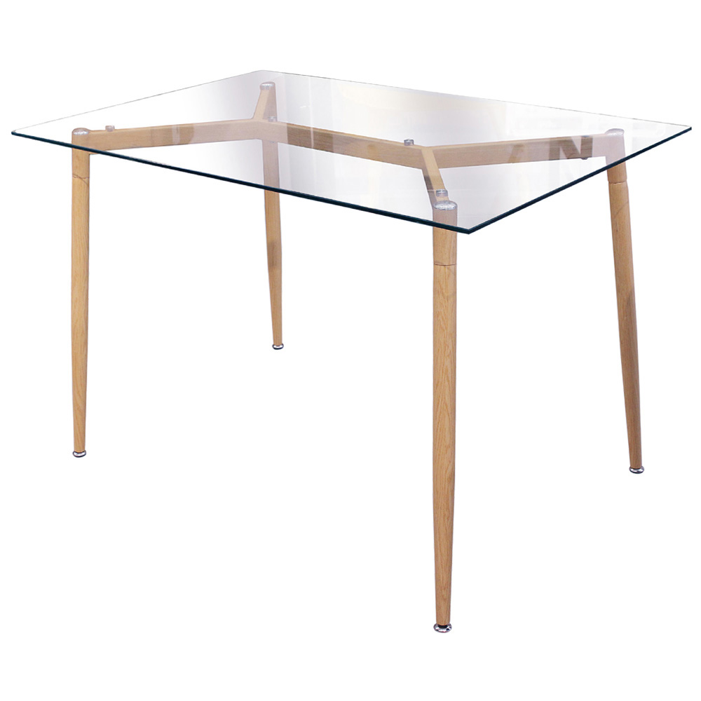 Mesa de comedor de cristal